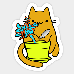 Echeveria Cat Indoor Garden Sticker